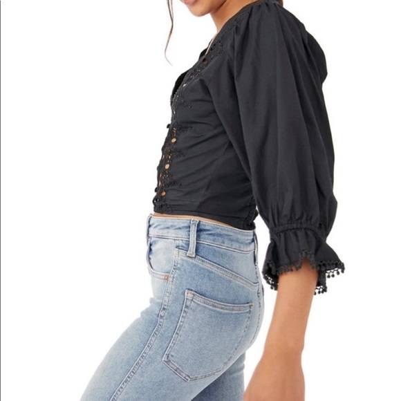 Free People Louella Embroidered Cotton Top - Picture 2 of 14